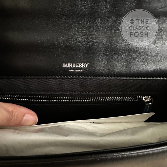 ❌SOLD❌NEW Buberry Lola Medium Black Lambskin Silver HW Bag Shoulder Crossbody - Picture 11 of 11